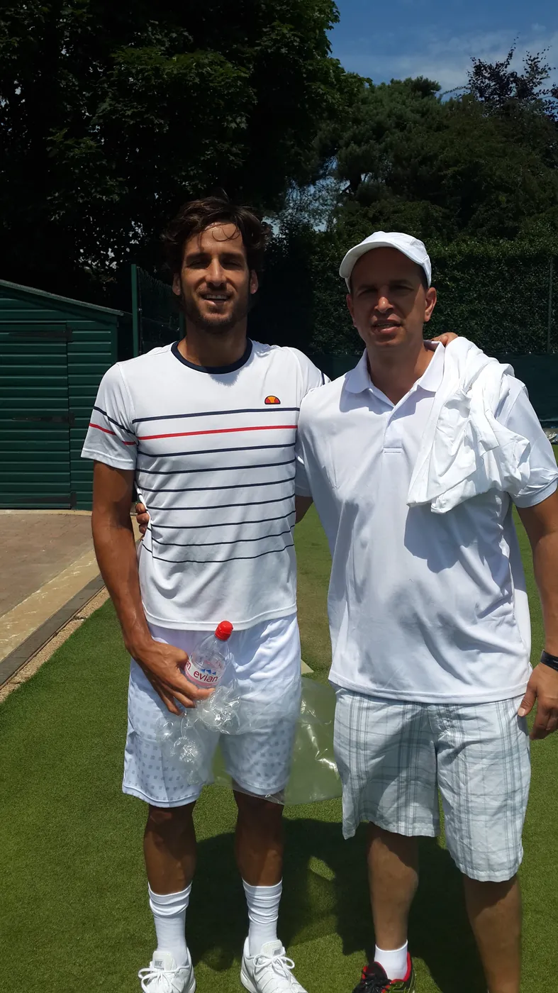 Feliciano López with Tamir Kfir